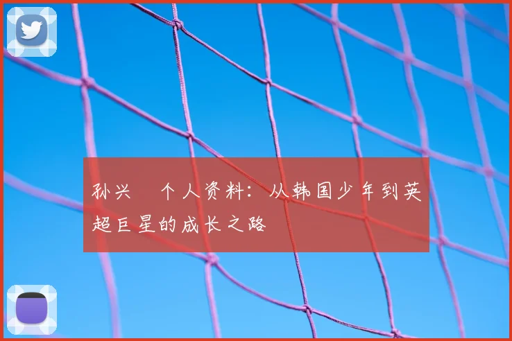 孙兴慜个人资料：从韩国少年到英超巨星的成长之路